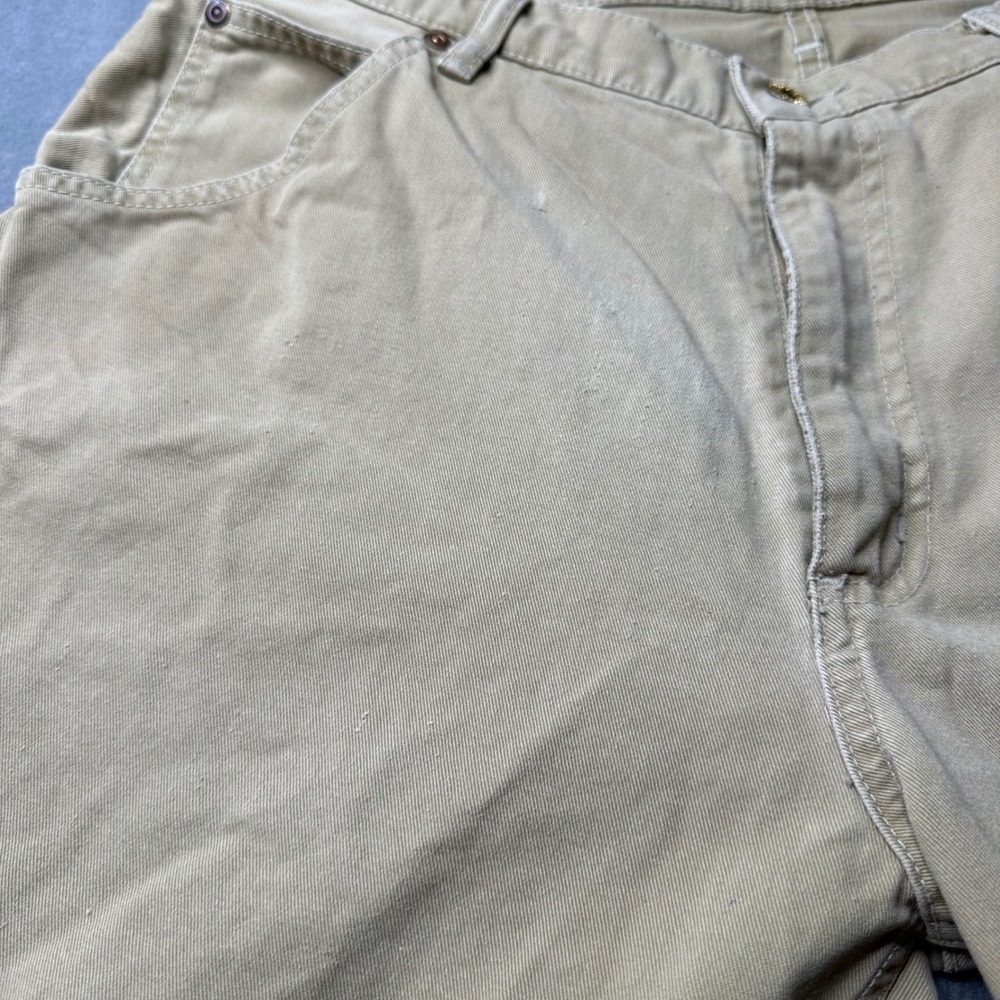 Polo Jeans Co. Carpenter Pants Men 32x32 Tan‎ Cotton Utility Workwear Vintage - Picture 8 of 12